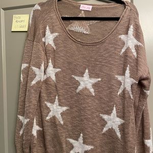 Pink Lily Star Sweater